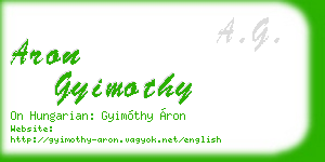 aron gyimothy business card