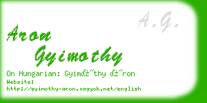 aron gyimothy business card